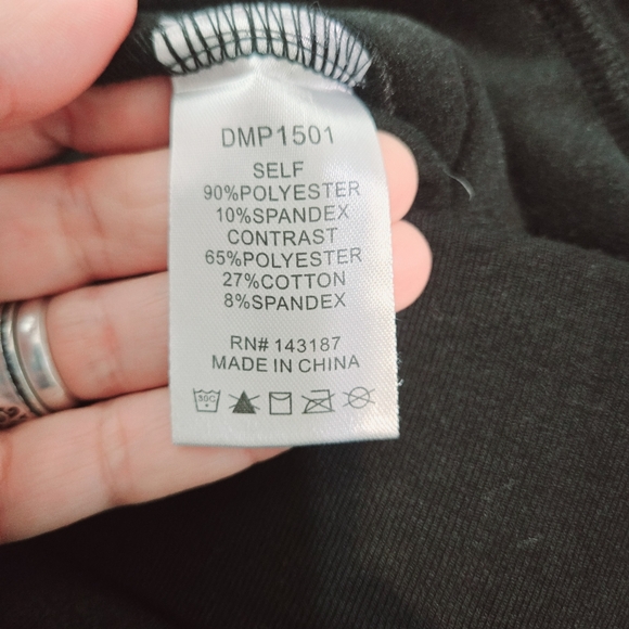 Dance & Marvel Black Faux Leather Drawstring Waist Joggers Pants - Picture 9 of 10